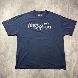 Dallas Cowboys Marion Barber III MB3 Playa 24 Navy Graphic T-Shirt Mens L
